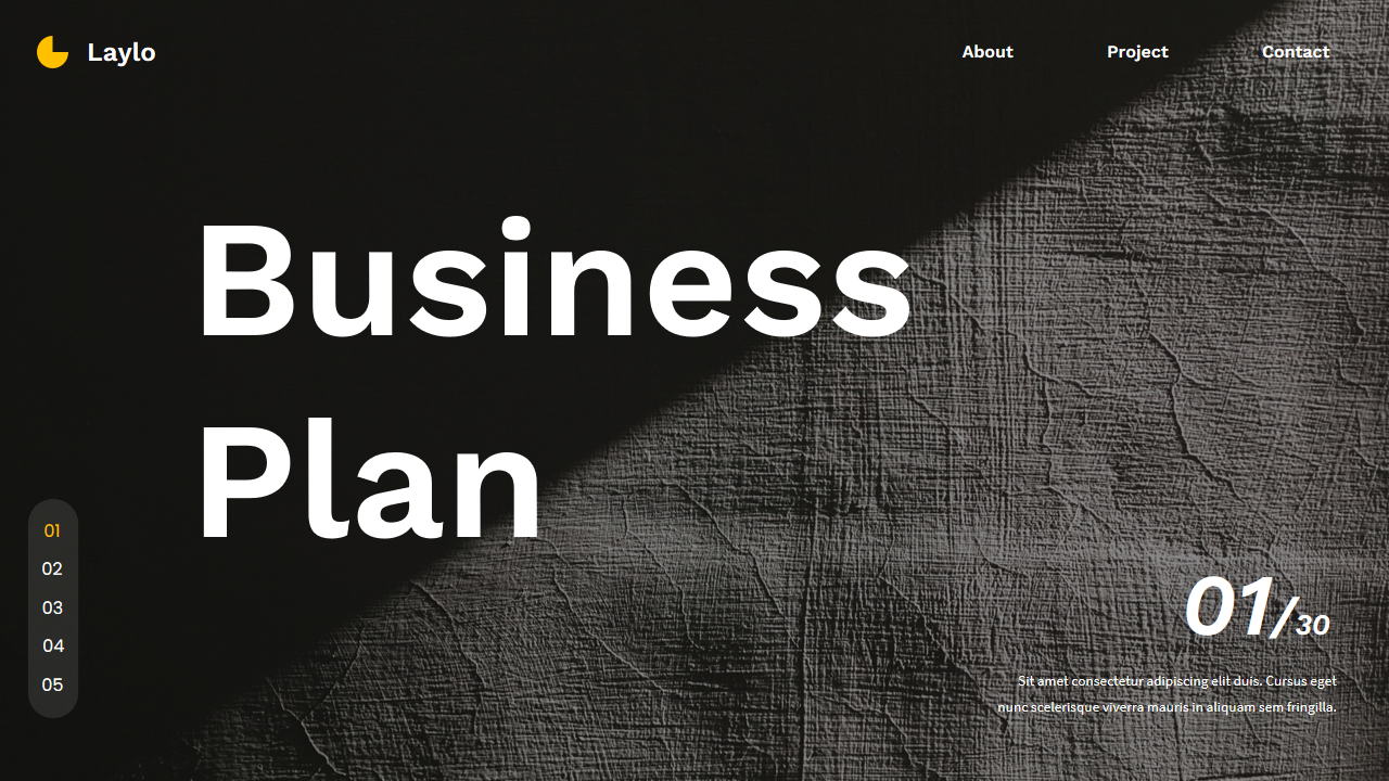 Creative Dark Simple Yellow Modern Business Plan, Presentation Templates