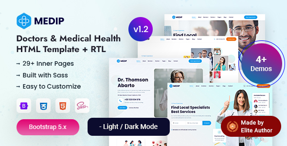 Wondrous Medip - Medical Health & Doctors HTML Template