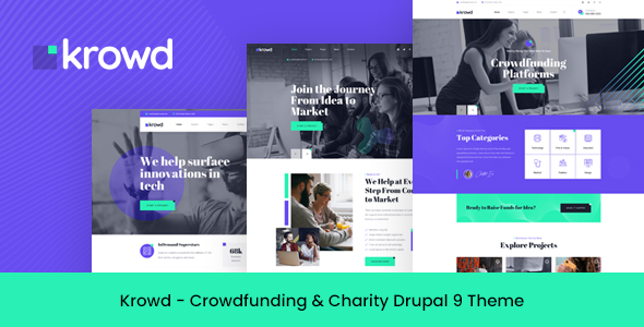 Krowd – Crowdfunding & Charity Drupal 9 Theme