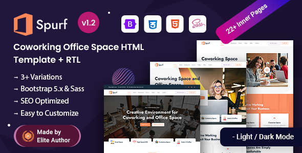 Wondrous Spurf - Open Office & Coworking Space Bootstrap 5 Template