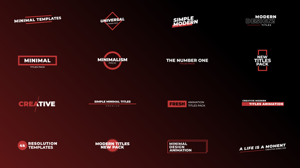 Minimal Titles | AE Titles template preview