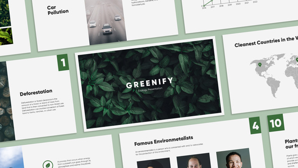 Greenify - Clean Presentation Elements template preview