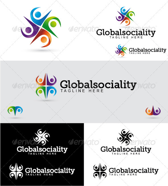 Globalsociality Logo - Humans Logo Templates