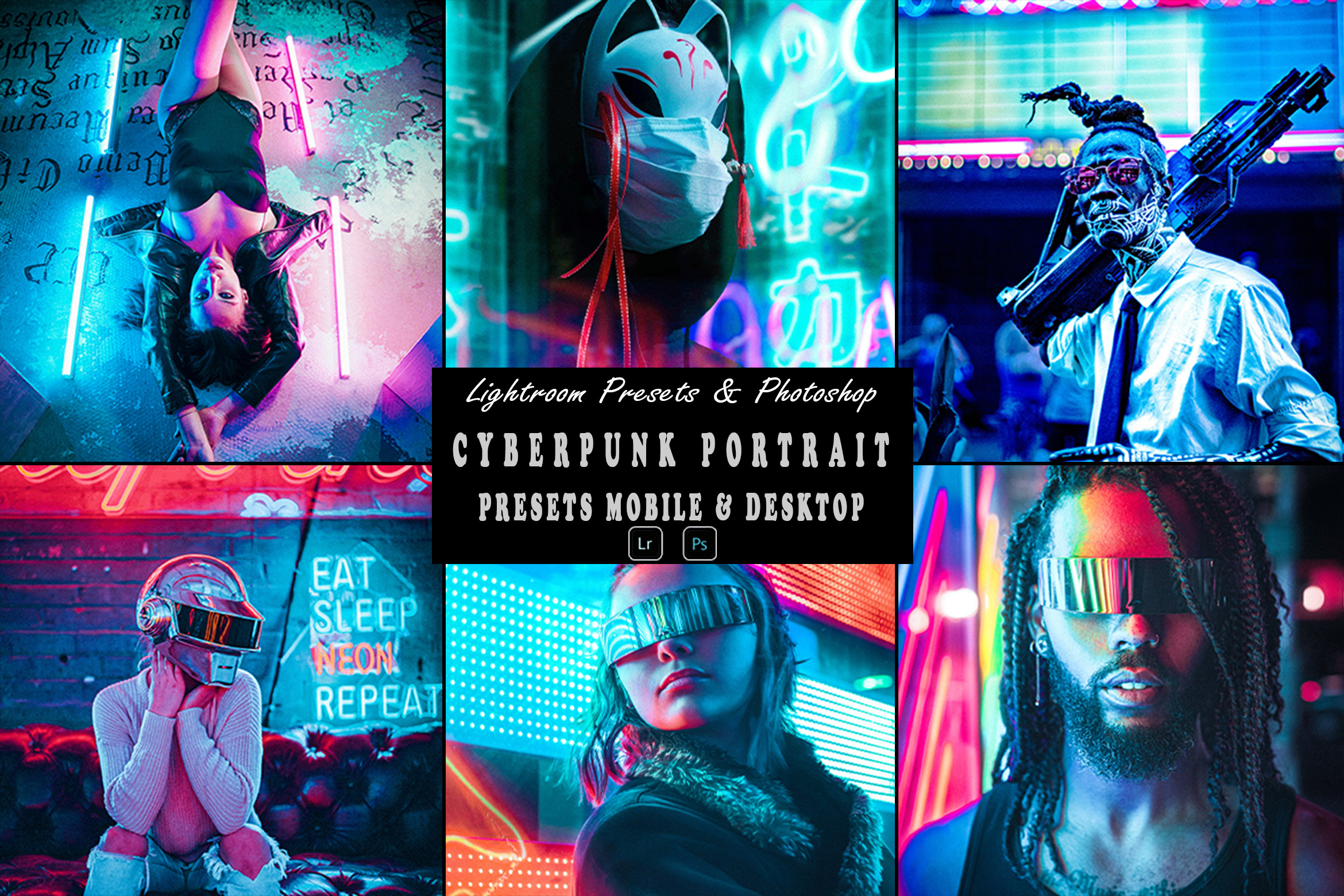 Cyberpunk photoshop action скачать фото 3