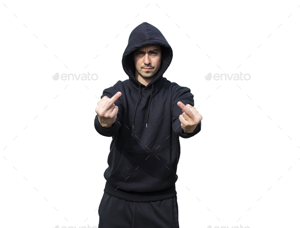Isolated Man on White Background. Perfect for image composite