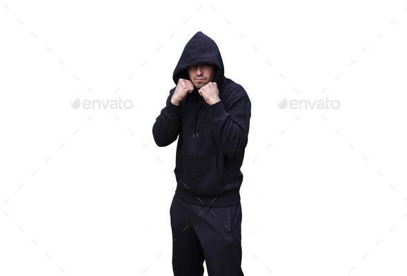 Isolated Man on White Background. Perfect for image composite