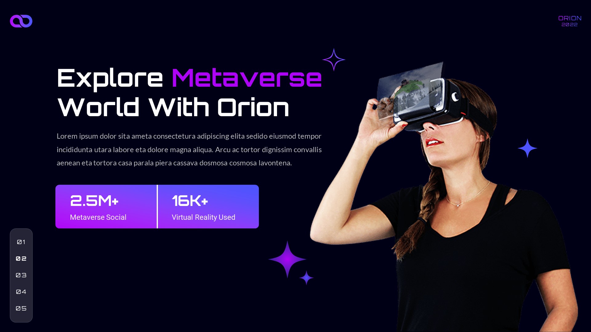 Orion - Metaverse & Virtual Reality PowerPoint Template, Presentation ...