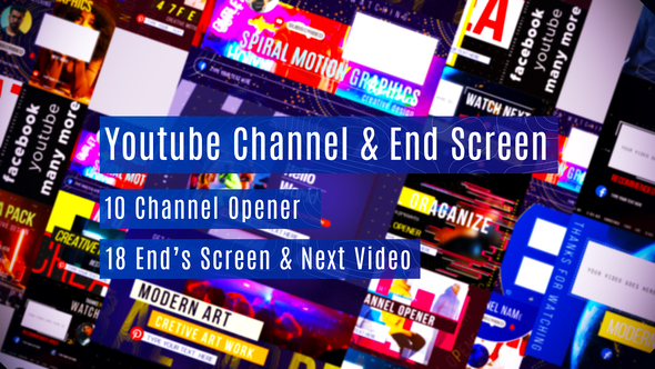 Youtube Channel & End Screen broadcast-packages template preview
