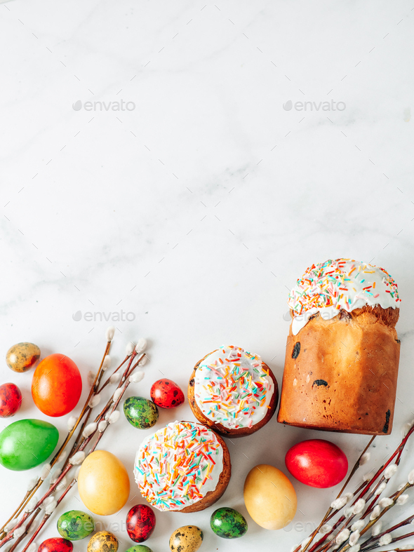 Orthodox Christian Easter Bread or Cake Kulich