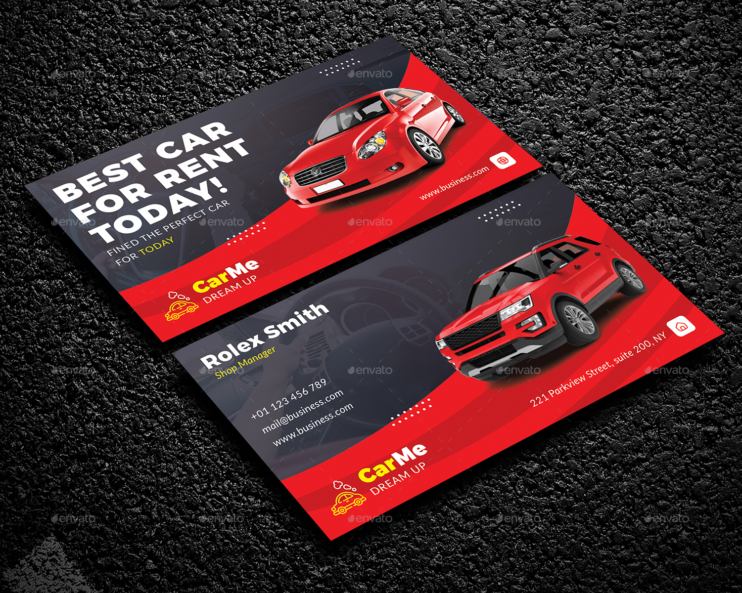 Car Rent Business Card, Print Templates | GraphicRiver