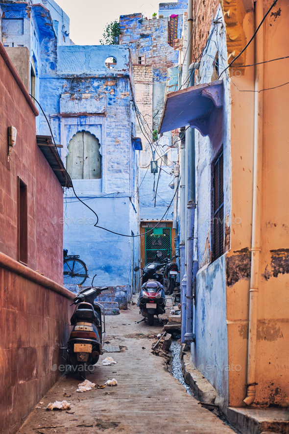 Blue houses in streets of of Jodhpur Stock Photo by f9photos | PhotoDune