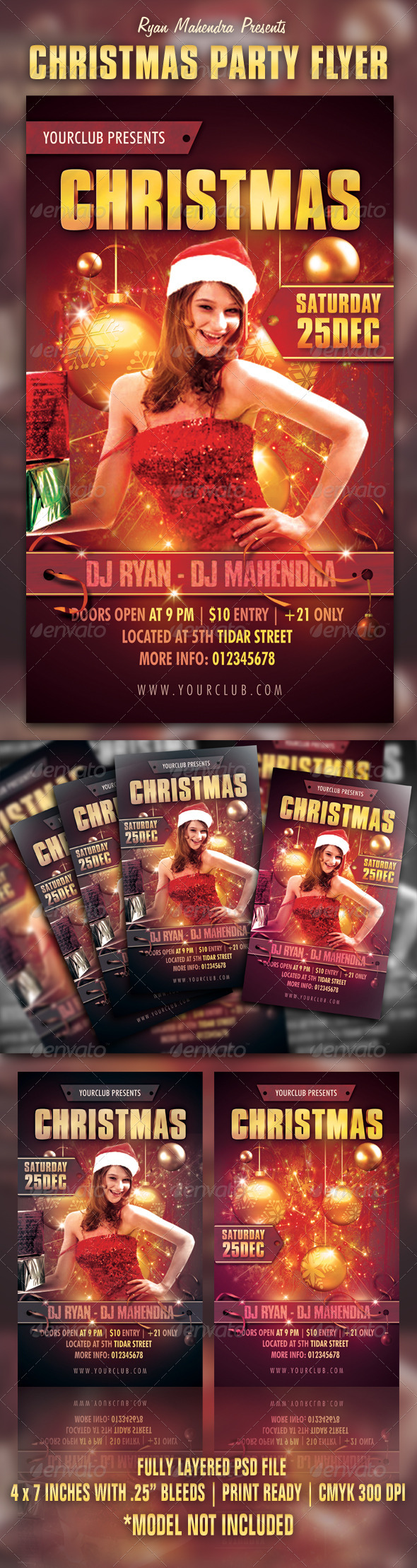 Christmas Party Flyer - Flyers Print Templates