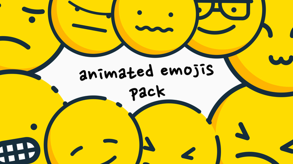 Animated Emojis Pack Elements template preview