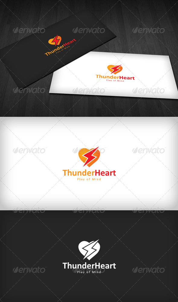 Thunder Heart Logo - Symbols Logo Templates