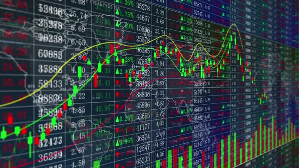 Stock Market Data Chart K Line Change Trend Chart