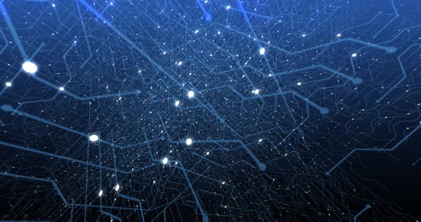 4K seamless loop of print circuit technology cyber and futuristic concept. alt