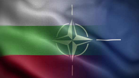 Nato Bulgaria Flag Loop Background 4K