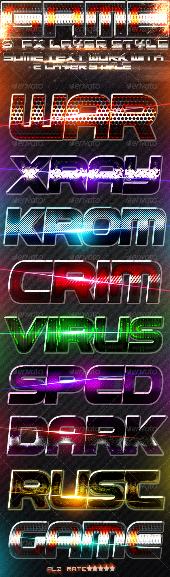 Game Styles - Text Effects Styles