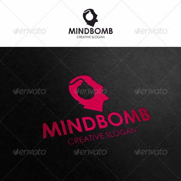 Mind Bomb - Brainstorm Logo - Humans Logo Templates