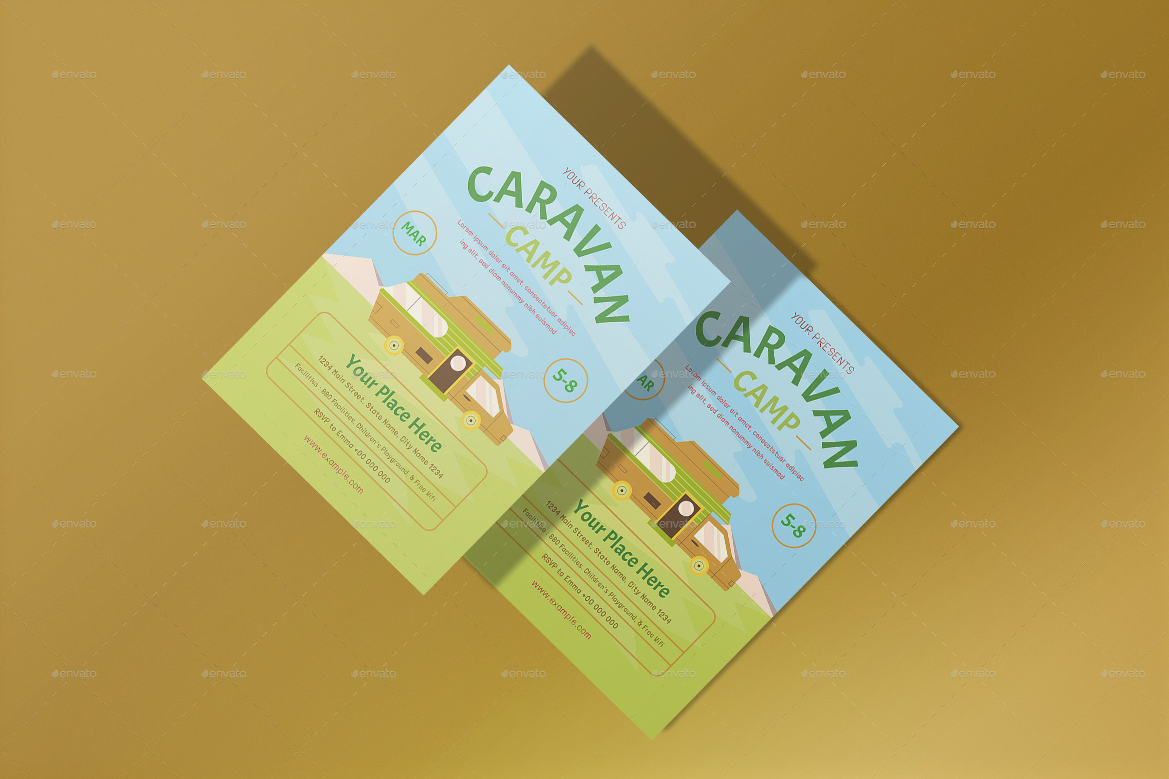 Caravan Camp Flyer, Print Templates GraphicRiver