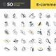 50 E-commerce Isometric Icons