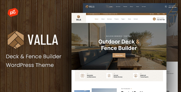 Valla – Deck & Fence Builder WordPress Theme
