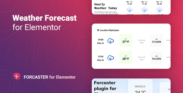 Weather Forecast for Elementor – Forcaster