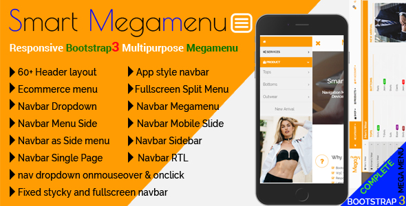 Smart Megamenu - Responsive Bootstrap3 Multipurpose Megamenu