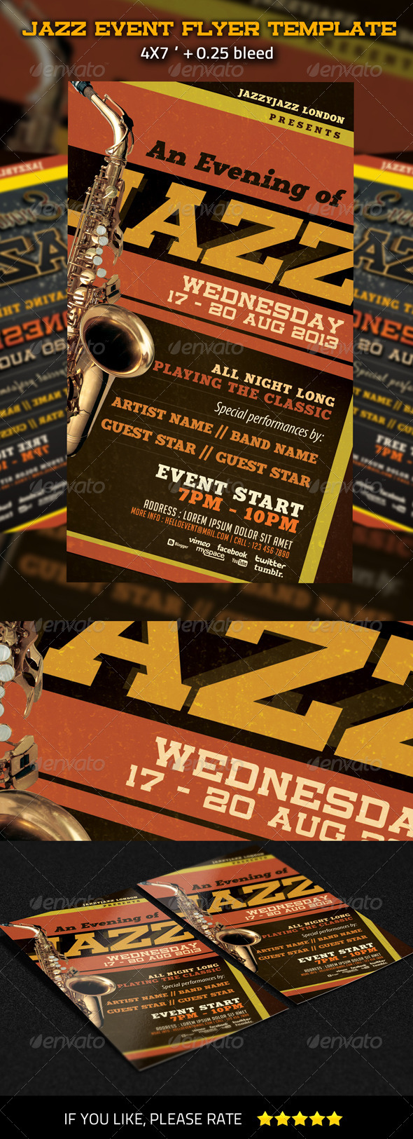 Jazz Event Flyer Template - Concerts Events