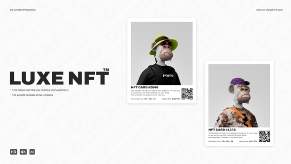 Luxe NFT broadcast-packages template preview