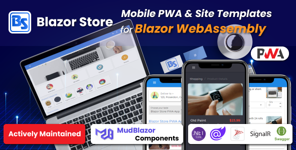 Blazor Store - Mobile PWA and Site Templates with Powerful Built-in Functions