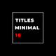 Minimal Titles 2.0 | AE 