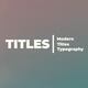 Big Titles | After Effects - VideoHive Item for Sale