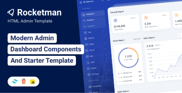 Rocketman – Modern Admin Dashboard Components & Starter Template