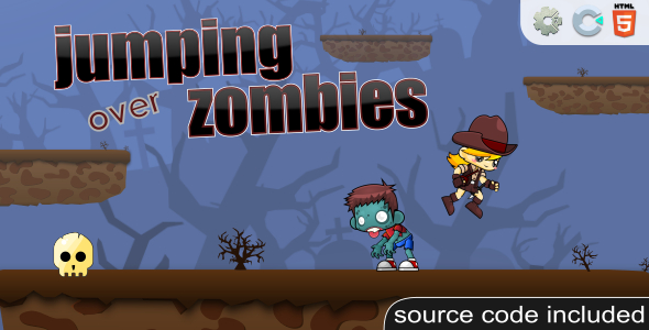 Jumping over zombies - HTML5 Casual Game
