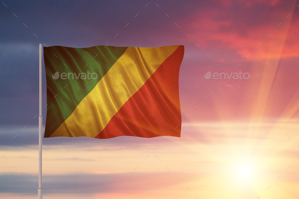 Flag of the Republic of the Congo - Stock Photo - Images