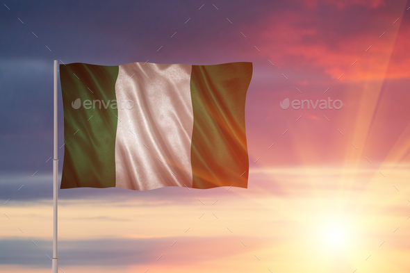 Flag of the Nigeria - Stock Photo - Images