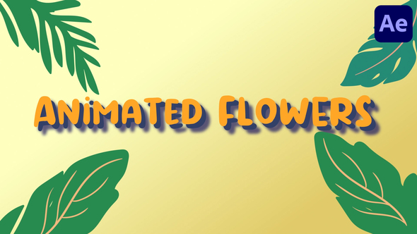 Animated Flowers for After Effects Elements template preview