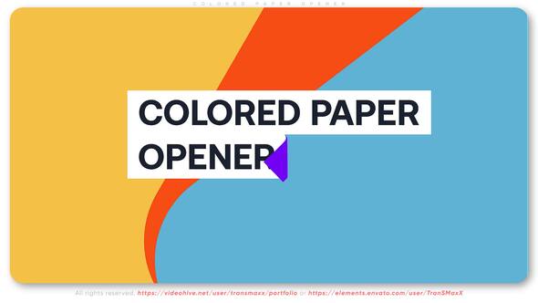 Colored Paper Opener Titles template preview