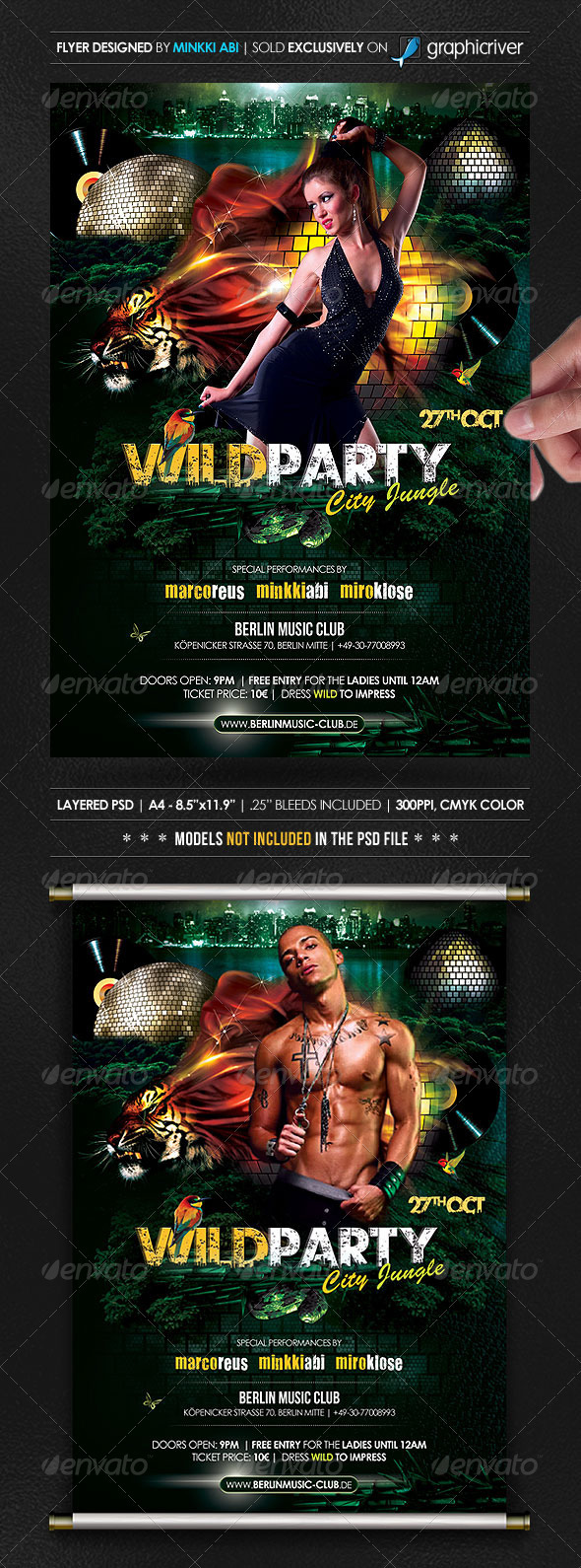 Wild Party Poster/Flyer - Events Flyers
