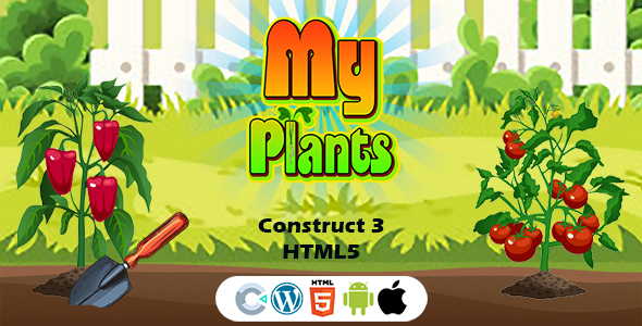 My Plants Game (Construct 3 | C3P | HTML5) Plantation Game