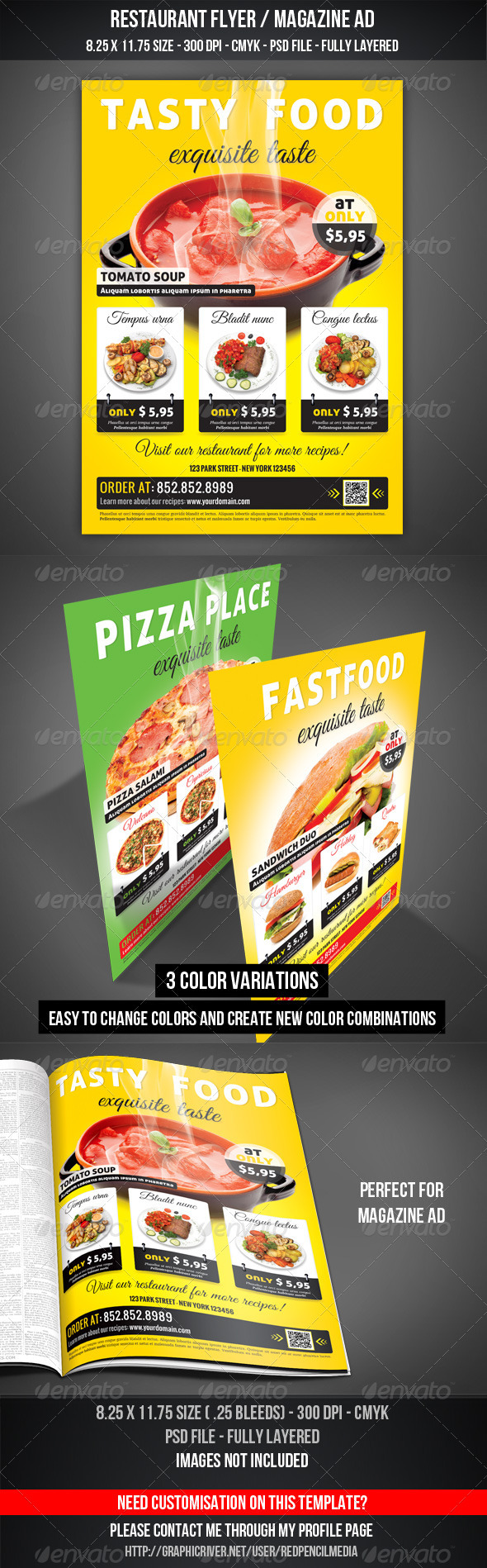 Restaurant Flyer / Magazine AD - Restaurant Flyers
