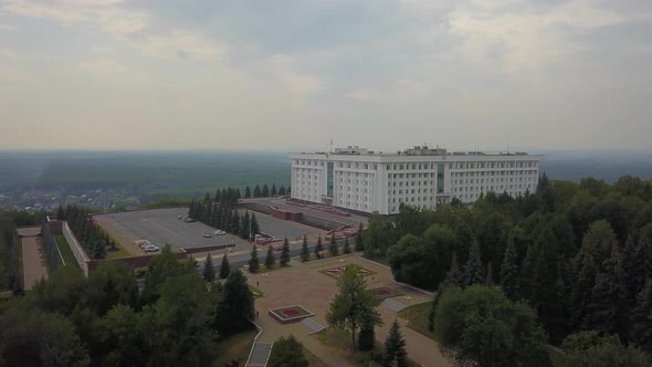 The Republic House with Forest and City Building