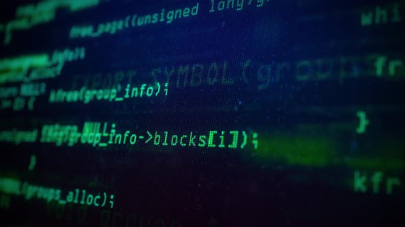 Close-up of Green Program Code alt