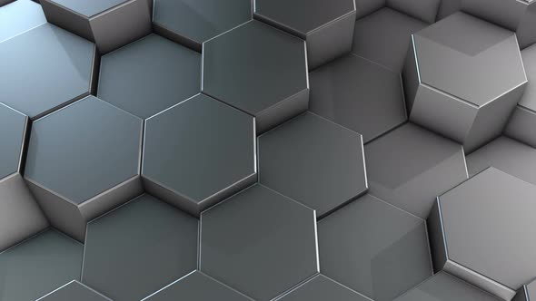 Background with Aluminum Hexagons