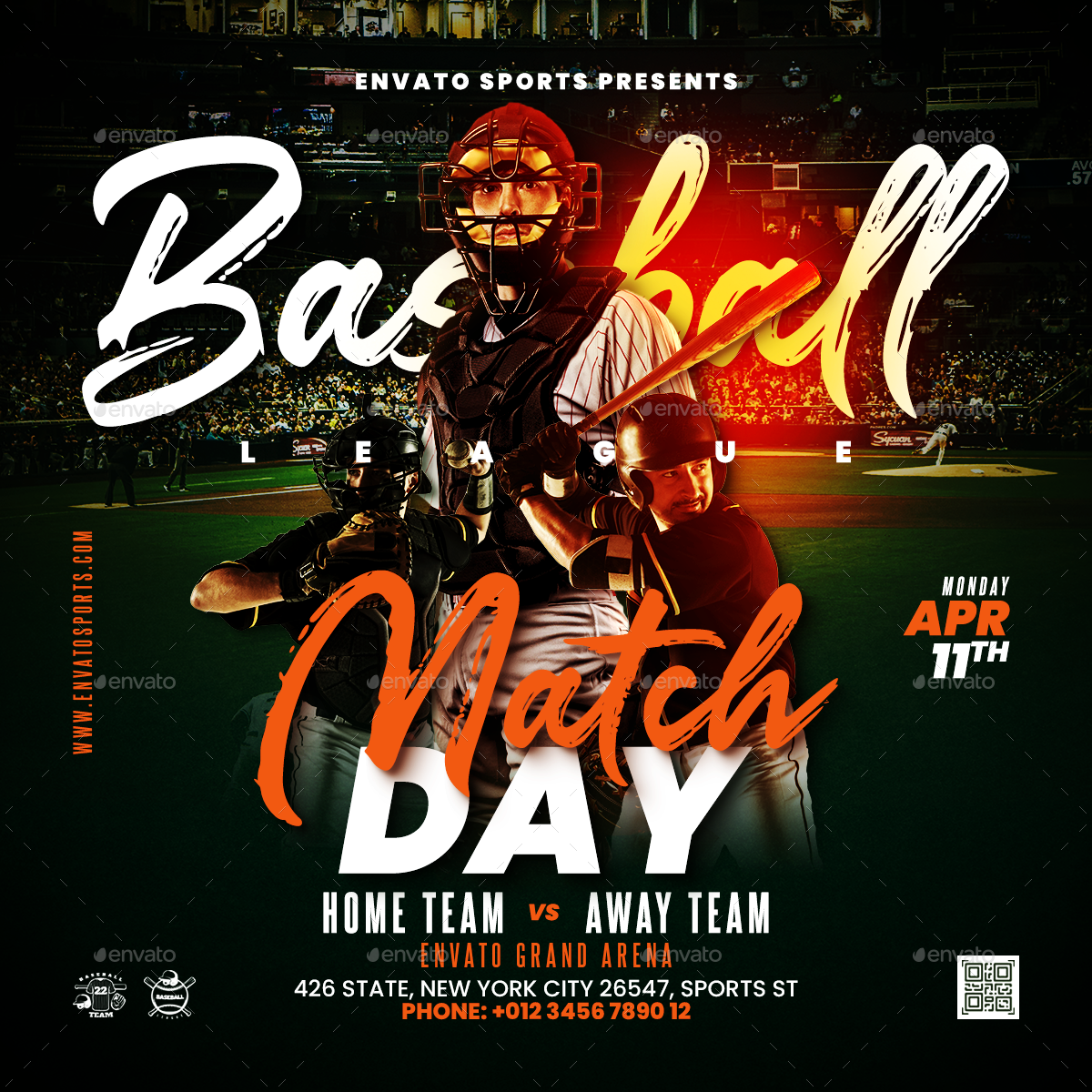 Baseball Match Flyer by Be_Achemit GraphicRiver