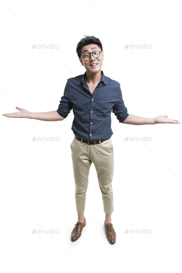 Humorous young man - Stock Photo - Images