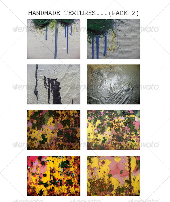 Handmade grunge art textures (PACK 2) - Miscellaneous Textures