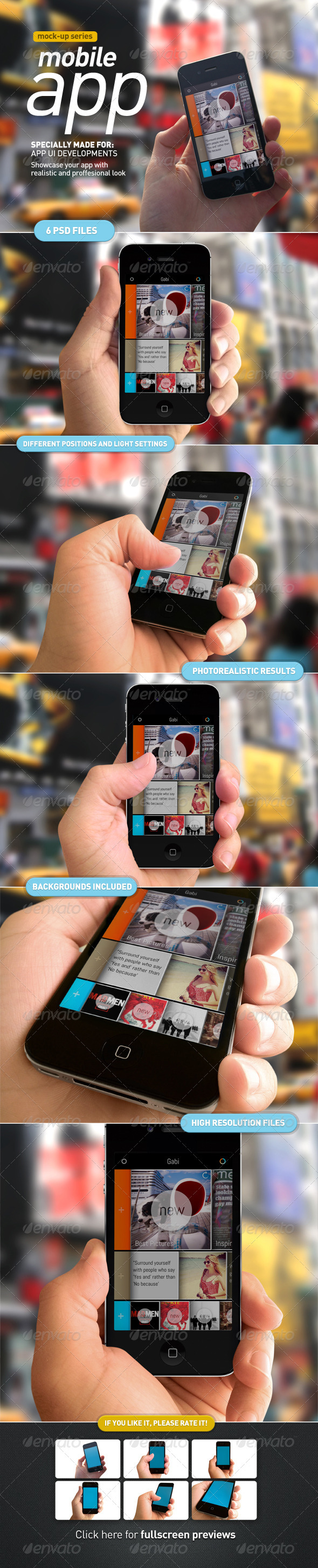 Device Holding | Mobile App UI Mock Up - Mobile Displays