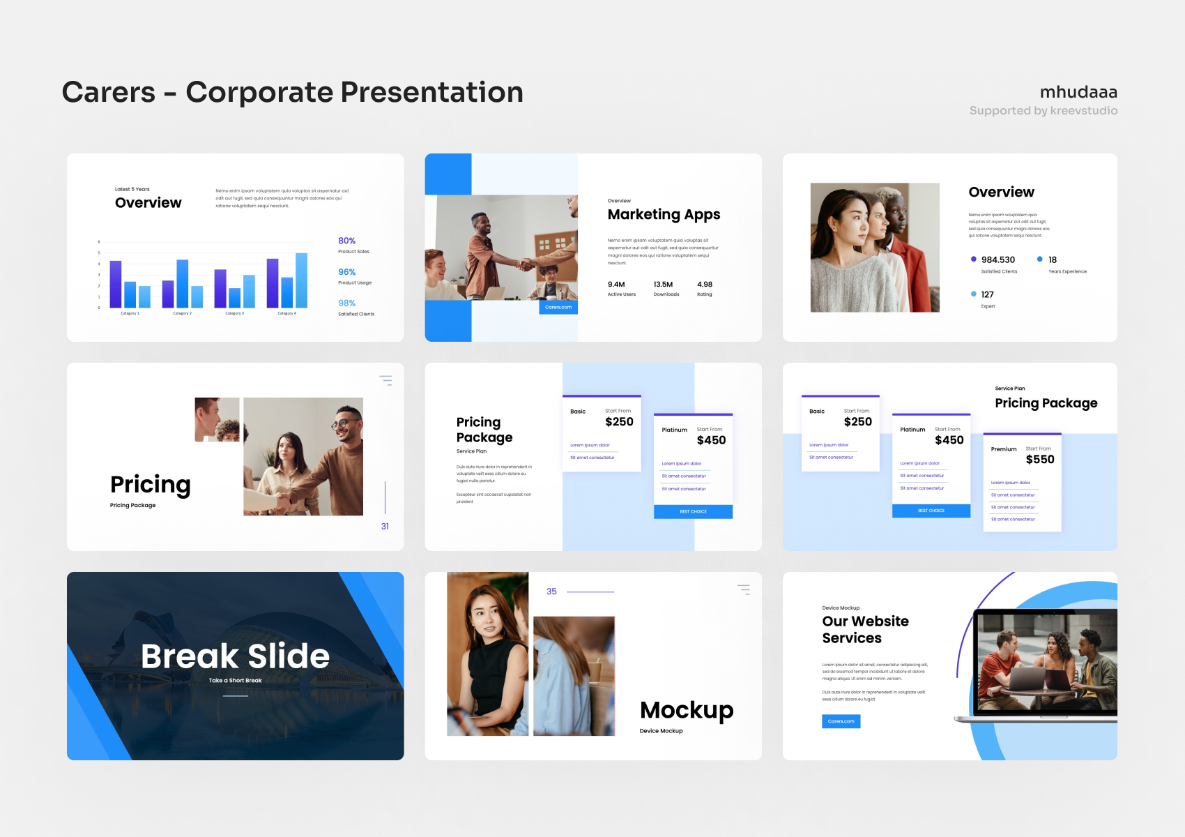 Carers - Corporate PowerPoint Presentation, Presentation Templates